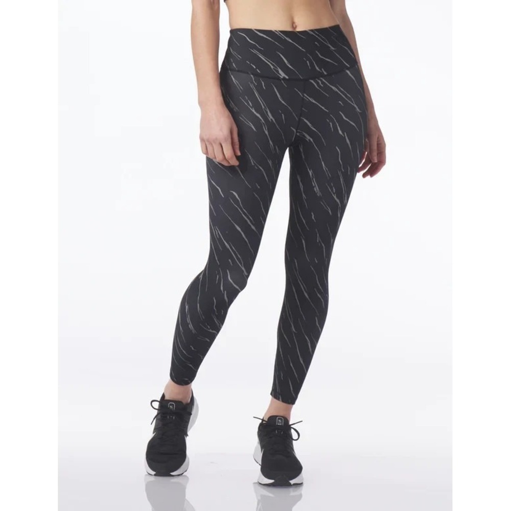 NEW Glyder Black Silver Streaking Tiger 7/8 length Sultry Leggings Size Small